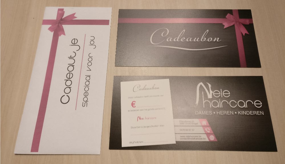 Geef nu een origineel cadeau met een cadeaubon van Nele Haircare.